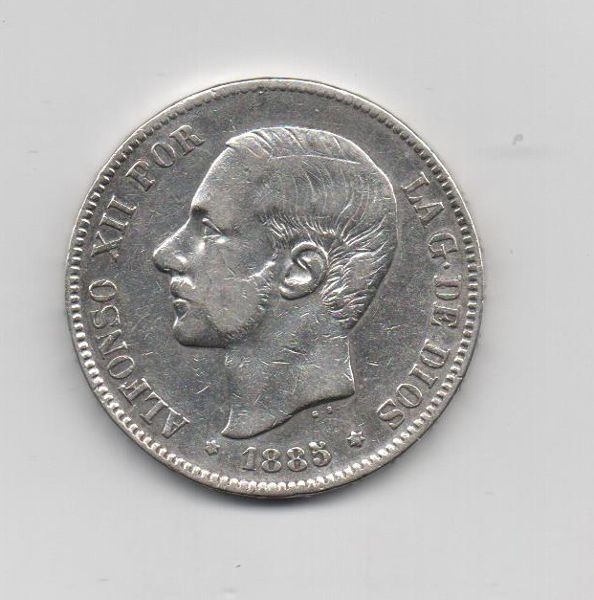 ALFONSO XII DEL AÑO 1885* 86 DE 5 PESETAS